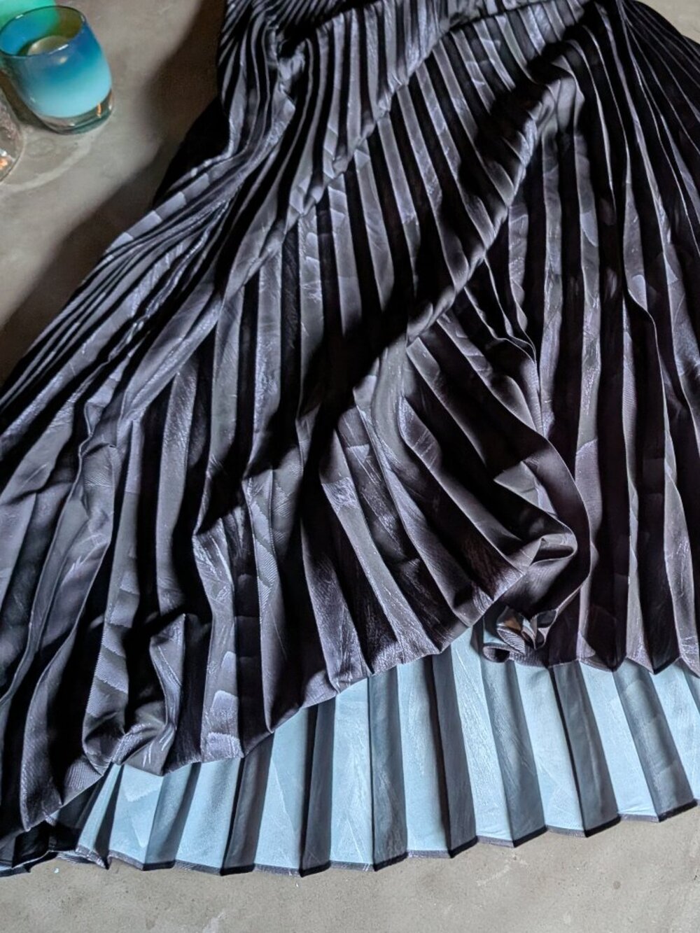 AllSaints | Leowa Viola Pleated Satin Midi Slip Dress Only - Picture 14 of 16